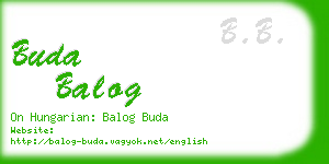 buda balog business card